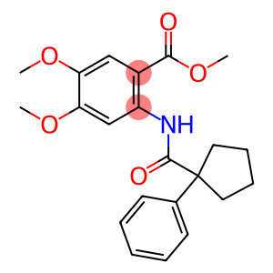 METHYL 4,5-DIMETHOXY-2-((PHENYLCYCLOPENTYL)CARBONYLAMINO)BENZOATE