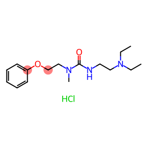 Urea, N'-[2-(diethylamino)ethyl]-N-methyl-N-(2-phenoxyethyl)-, hydrochloride (1:1)