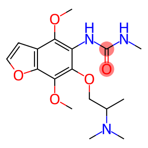 Urea, 1-(4,7-dimethoxy-6-(2-(dimethylamino)propoxy)-5-benzofuranyl)-3- methyl-, hydrate (8:1)