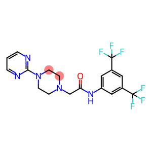 N-(3,5-BIS(TRIFLUOROMETHYL)PHENYL)-2-((4-PYRIMIDIN-2-YL)PIPERAZINYL)ETHANAMIDE