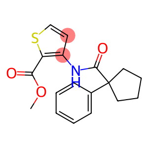 2-Thiophenecarboxylic acid, 3-[[(1-phenylcyclopentyl)carbonyl]amino]-, methyl ester