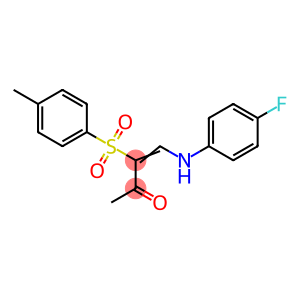 4-((4-FLUOROPHENYL)AMINO)-3-((4-METHYLPHENYL)SULFONYL)BUT-3-EN-2-ONE