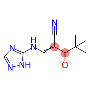 (2Z)-4,4-dimethyl-3-oxo-2-{[(4H-1,2,4-triazol-3-yl)amino]methylidene}pentanenitrile