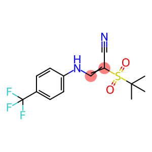 (E)-2-(tert-butylsulfonyl)-3-[4-(trifluoromethyl)anilino]-2-propenenitrile