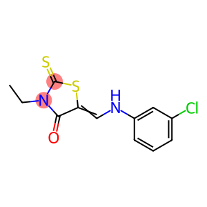 5-(((3-CHLOROPHENYL)AMINO)METHYLENE)-3-ETHYL-2-THIOXO-1,3-THIAZOLIDIN-4-ONE