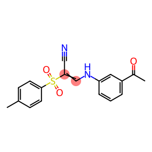 (2Z)-3-[(3-acetylphenyl)amino]-2-(4-methylbenzenesulfonyl)prop-2-enenitrile