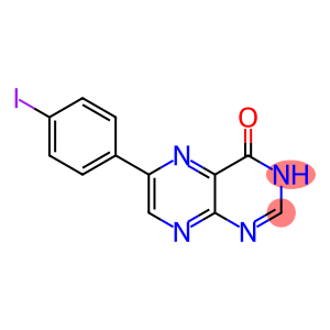 4(3H)-Pteridinone, 6-(4-iodophenyl)-