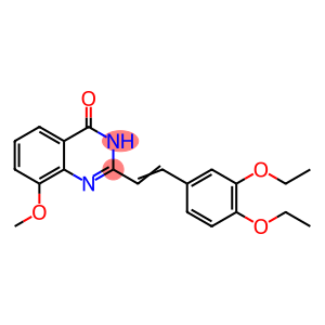 4(3H)-Quinazolinone,  2-(3,4-diethoxystyryl)-8-methoxy-  (6CI)