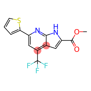 1H-Pyrrolo[2,3-b]pyridine-2-carboxylic acid, 6-(2-thienyl)-4-(trifluoromethyl)-, methyl ester