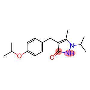 3-methyl-2-propan-2-yl-4-[(4-propan-2-yloxyphenyl)methyl]-1H-pyrazol-5-one