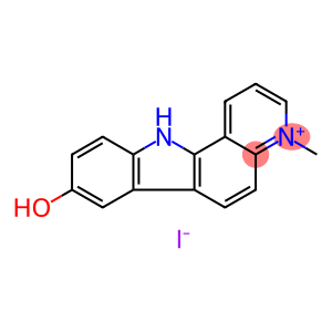 11H-Pyrido[3,2-a]carbazolium, 8-hydroxy-4-methyl-, iodide (1:1)