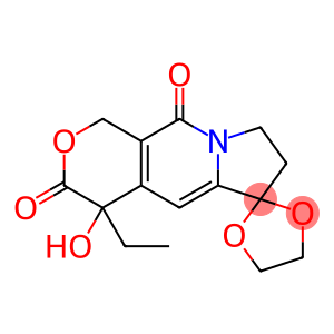 4′-Ethyl-7′,8′-dihydro-4′-hydroxyspiro[1,3-dioxolane-2,6′(3′H)-[1H]pyrano[3,4-f]indolizine]-3′,10′(4′H)-dione