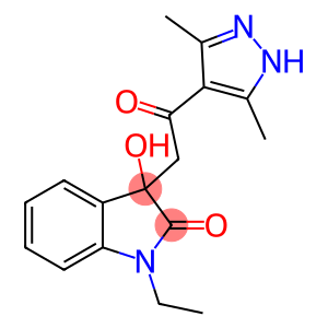 3-[2-(3,5-dimethyl-1H-pyrazol-4-yl)-2-oxoethyl]-1-ethyl-3-hydroxy-1,3-dihydro-2H-indol-2-one