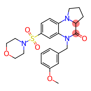 5-(3-METHOXYBENZYL)-7-(MORPHOLINOSULFONYL)-1,2,3,3A-TETRAHYDROPYRROLO[1,2-A]QUINOXALIN-4(5H)-ONE