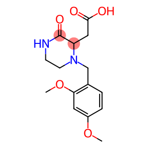 2-[1-[(2,4-dimethoxyphenyl)methyl]-3-oxopiperazin-2-yl]acetic acid