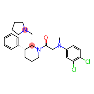 Ethanone, 2-[(3,4-dichlorophenyl)MethylaMino]-1-[(2R,3R)-3-phenyl-2-(1-pyrrolidinylMethyl)-1-piperidinyl]-, rel-