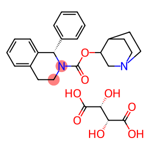 (3R)-1-azabicyclo[2.2.2]oct-3-yl (1S)-3,4-dihydro-1-phenyl-2(1H)-isoquinoline carboxylate hydrogen L-tartrate