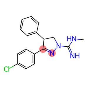 1H-Pyrazole-1-carboximidamide, 3-(4-chlorophenyl)-4,5-dihydro-N-methyl-4-phenyl-