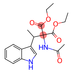 Propanedioic acid, 2-(acetylamino)-2-[1-(1H-indol-3-yl)ethyl]-, 1,3-diethyl ester