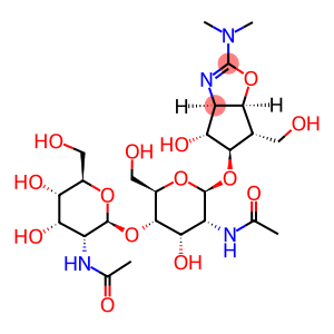 β-D-Allopyranoside, (3aR,4R,5R,6S,6aS)-2-(dimethylamino)-3a,5,6,6a-tetrahydro-4-hydroxy-6-(hydroxymethyl)-4H-cyclopentoxazol-5-yl 2-(acetylamino)-4-O-[2-(acetylamino)-2-deoxy-β-D-allopyranosyl]-2-deoxy-