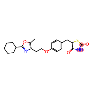 2,4-Thiazolidinedione, 5-[[4-[2-(2-cyclohexyl-5-methyl-4-oxazolyl)ethoxy]phenyl]methyl]-