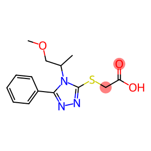 2-{[4-(1-甲氧基丙-2-基)-5-苯基-4H-1,2,4-三唑-3-基]硫烷基}乙酸