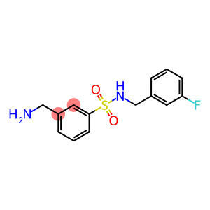 3-(aminomethyl)-N-[(3-fluorophenyl)methyl]benzene-1-sulfonamide