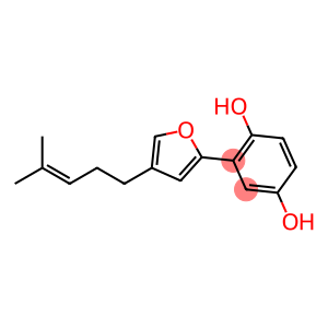 2-[4-(4-Methyl-3-pentenyl)-2-furanyl]-1,4-benzenediol