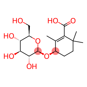 1-Cyclohexene-1-carboxylicacid, 3-(b-D-glucopyranosyloxy)-2,6,6-trimethyl-,(3R)-