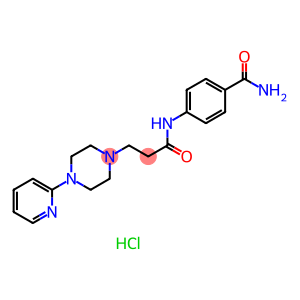 1-Piperazinepropanamide, N-[4-(aminocarbonyl)phenyl]-4-(2-pyridinyl)-, hydrochloride (1:2)