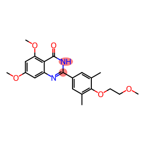 5,7-dimethoxy-2-(4-(2-methoxyethoxy)-3,5-dimethylphenyl)quinazolin-4(3H)-one