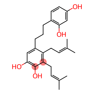 1,2-Benzenediol, 5-[3-(2,4-dihydroxyphenyl)propyl]-3,4-bis(3-methyl-2-buten-1-yl)-