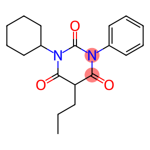 1-Cyclohexyl-3-phenyl-5-propylbarbituric acid