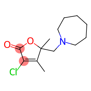 2(5H)-Furanone, 3-chloro-5-[(hexahydro-1H-azepin-1-yl)methyl]-4,5-dimethyl-