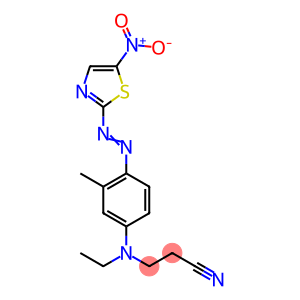 3-[Ethyl[3-methyl-4-[2-(5-nitro-2-thiazolyl)diazenyl]phenyl]amino]propanenitrile