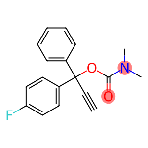 Carbamic acid,dimethyl-, 1-(p-fluorophenyl)-1-phenyl-2-propynyl ester (7CI,8CI)