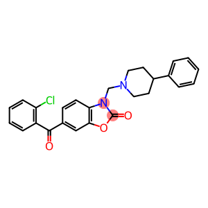 2(3H)-Benzoxazolone, 6-(2-chlorobenzoyl)-3-[(4-phenyl-1-piperidinyl)methyl]-