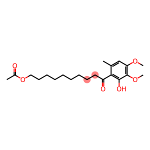 1-Decanone, 10-(acetyloxy)-1-(2-hydroxy-3,4-dimethoxy-6-methylphenyl)-