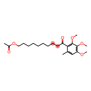 1-Decanone, 10-(acetyloxy)-1-(2,3,4-trimethoxy-6-methylphenyl)-