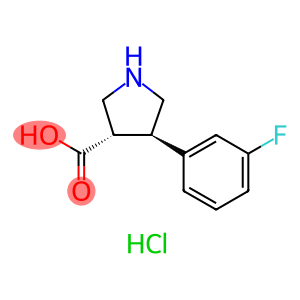 3-Pyrrolidinecarboxylic acid, 4-(3-fluorophenyl)-, hydrochloride (1:1), (3S,4R)-