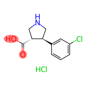 3-Pyrrolidinecarboxylic acid, 4-(3-chlorophenyl)-, hydrochloride (1:1), (3S,4R)-