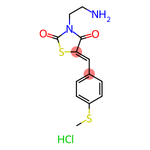 (Z)-3-(2-氨基乙基)-5-(4-(甲硫基)苄叉)噻唑烷-2,4-二酮盐酸盐