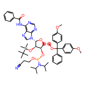 N-Benzoyl-5'-O-(4,4-Dimethoxytrityl)-2'-O-[(tert-butyl)dimethylsilyl]adenosine-3'-(2-cyanoethyl-N,N-diisopropyl)phosphoramidite