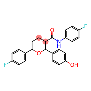 2H-Pyran-3-carboxamide, N,6-bis(4-fluorophenyl)tetrahydro-2-(4-hydroxyphenyl)-