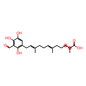 (6E,10E)-12-(3-Formyl-2,4,5-trihydroxyphenyl)-2,6,10-trimethyl-6,10-dodecadienoic acid