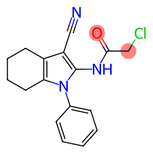 2-chloro-N-(3-cyano-1-phenyl-4,5,6,7-tetrahydro-1H-indol-2-yl)acetamide