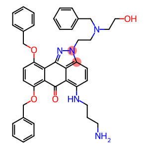 Anthra[1,9-cd]pyrazol-6(2H)-one, 5-[(3-aminopropyl)amino]-2-[2-[(2-hydroxyethyl)(phenylmethyl)amino]ethyl]-7,10-bis(phenylmethoxy)- (9CI)