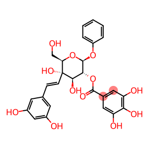 3,4',5-trihydroxystilbene-4'-O-(2''-O-galloyl)glucopyranoside