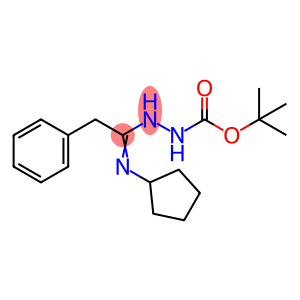 N'-[1-Cyclopentylamino-2-phenylethylidene]-hydrazinecarboxylic acid tert-butyl ester