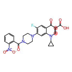 3-Quinolinecarboxylic acid, 1-cyclopropyl-6-fluoro-1,4-dihydro-7-[4-(2-nitrobenzoyl)-1-piperazinyl]-4-oxo-